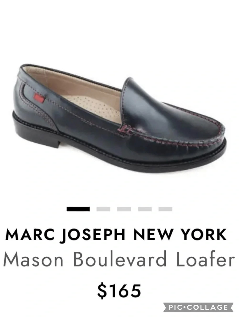 Marc Joseph Mason Boulevard Navy Blue Leather Loafers 10 Quiet Luxury